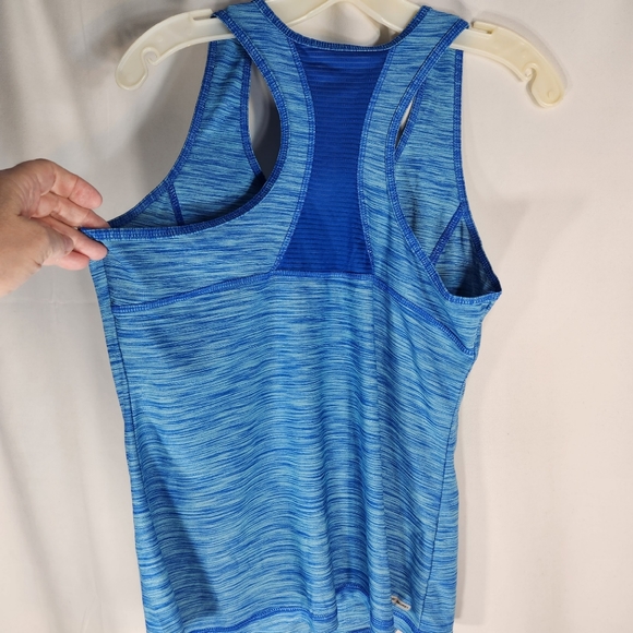 Danskin Dri More Blue Breathable Racerback Exercise Tank Top Size Medium - Picture 3 of 5